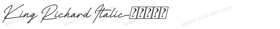King Richard Italic字体转换